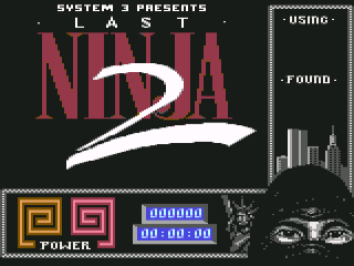 Last Ninja 2 title screen for Commodore 64